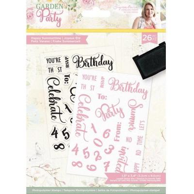 Crafter's Companion Garden Party Clear Stamps - Happy Summertime